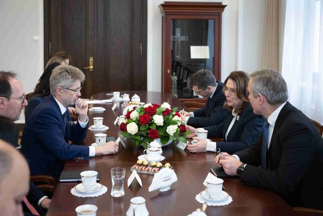 Spotkanie przewodniczącego Senatu RCz Miloša Vystrčila  z marszałek Senatu RP Małgorzatą Kidawą-Błońską 