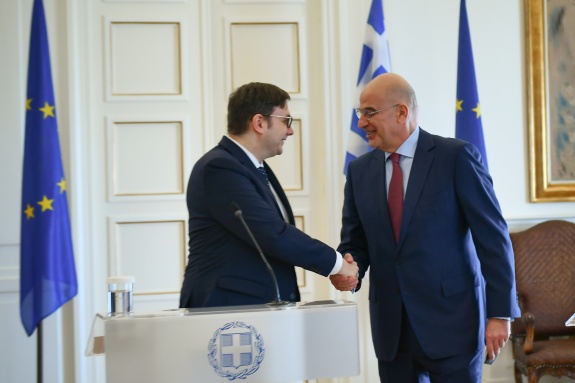 Οι Υπουργοί Εξωτερικών της Τσεχίας Jan Lipavský και της Ελλάδας Νίκος Δένδιας στην Αθήνα