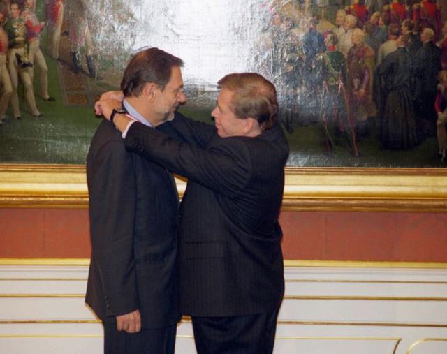Javier Solana a Václav Havel 