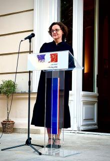 Projev české velvyslankyně Halky Kaiserové na francouzské rezidenci v předvečer počátku českého předsednictví v Radě EU.